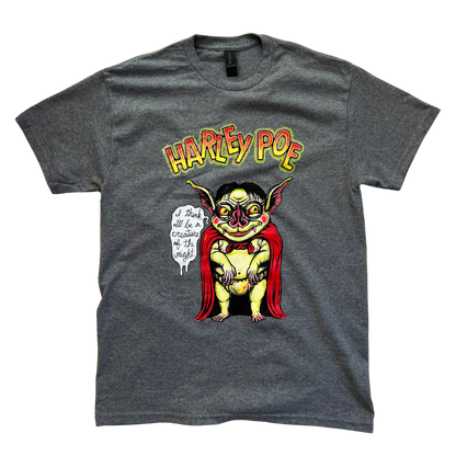 Harley Poe Tour Tee : Grey Bat