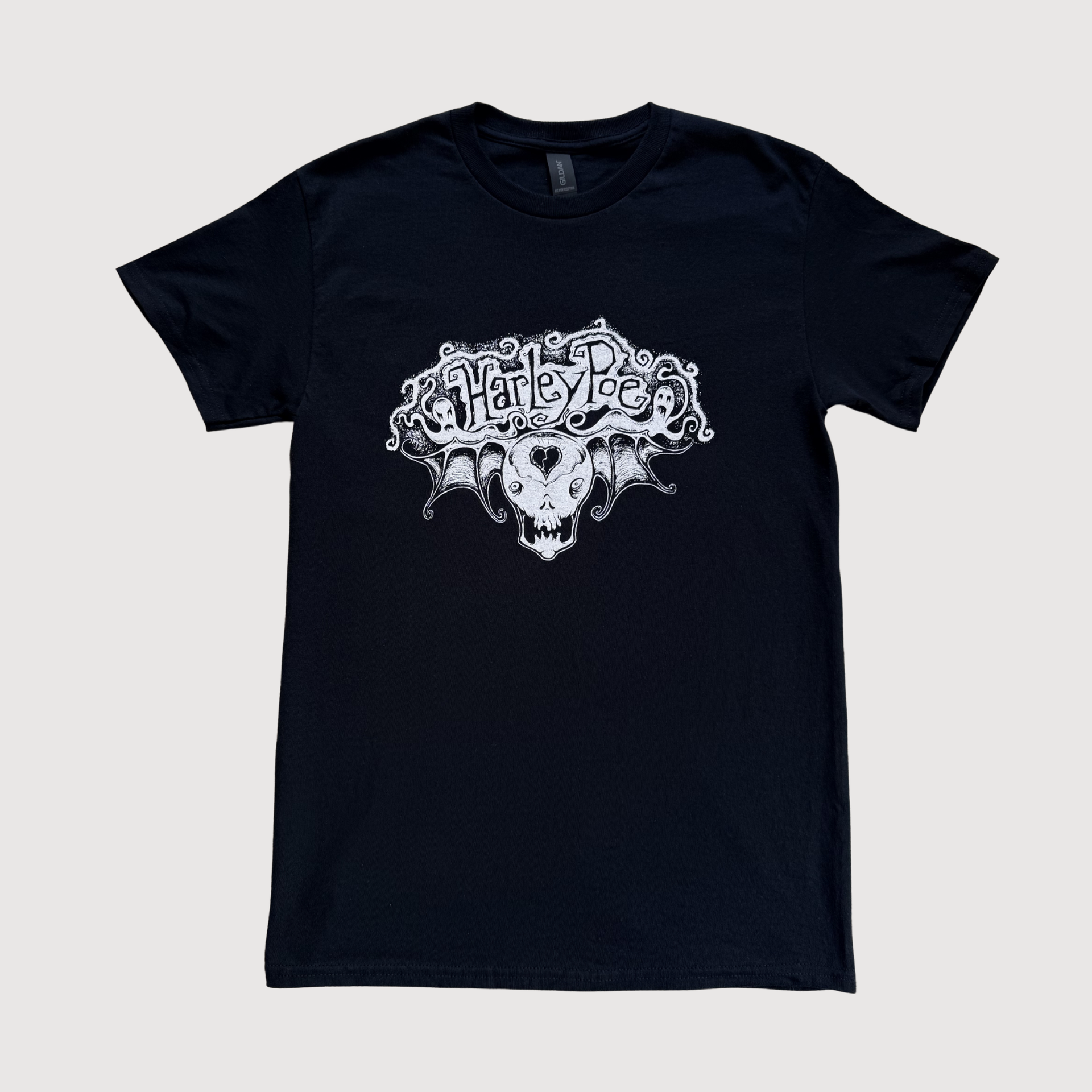 Harley Poe Tee : Bat Face – Chain Smoking Records